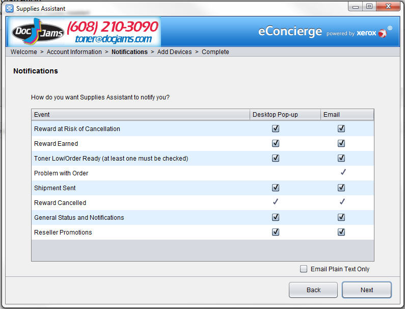 Xerox Supplies Assistant screenshot